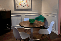 our-work-saw-logs-to-lumber - circular-wooden-table
