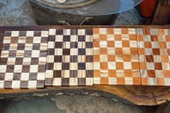 our-work-saw-logs-to-lumber - wooden-checkered-cutting-boards