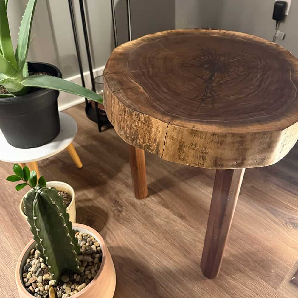 Custom Side Table Made With Walnut